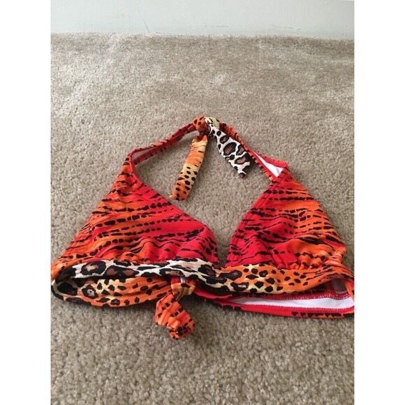 Other - Antiqua Women's Colorful Leopard Print Swim Top 1 Piece Size XL 12